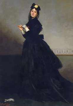Boutiques de musées Panneaux Aluminium|Panneaux Acryliques-La Dame au gant. Mme Carolus-Duran, née Pauline Croizette (1839-1912), peintre (panneaux aluminium)