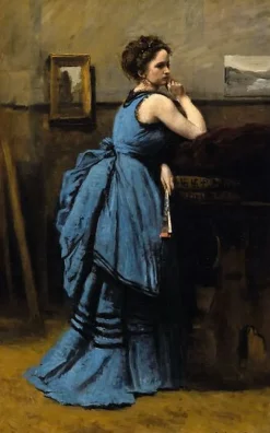 New Boutiques de musées La dame en bleu (affiches d'art encadrées)