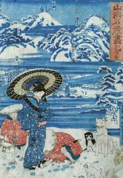 Discount Boutiques de musées La neige à Kaga, 1797-1861 (affiches d'art encadrées)