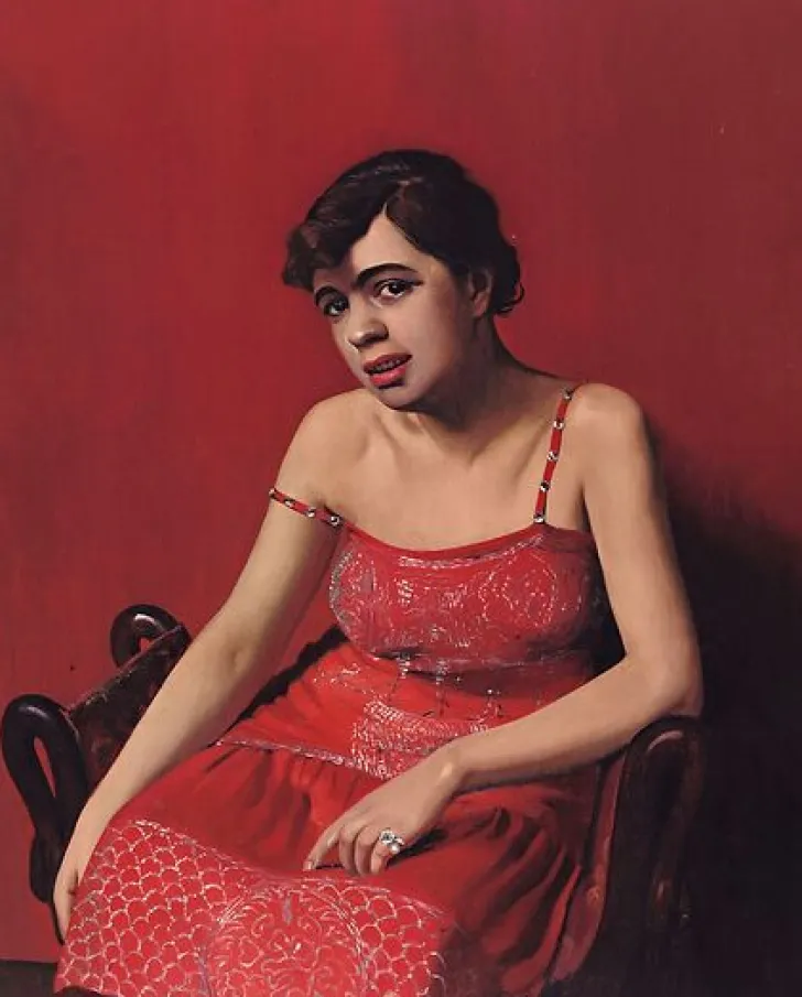 Boutiques de musées La roumaine à la robe rouge (toiles sur châssis)