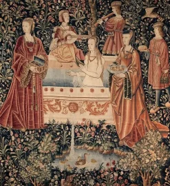 Boutiques de musées Affiches D'Art Encadrées|Affiches D'Art-La tenture de la Vie Seigneuriale : Le Bain (affiches d'art encadrées)