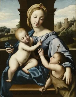 Outlet Boutiques de musées La Vierge à l'Enfant avec saint Jean (affiches d'art encadrées)