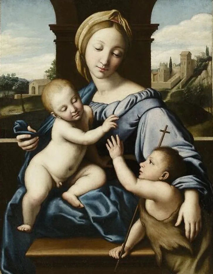 Outlet Boutiques de musées La Vierge à l'Enfant avec saint Jean (affiches d'art encadrées)