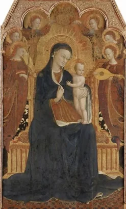 Online Boutiques de musées La Vierge et l'Enfant entourés de 6 anges, Saint Antoine de Padoue, Saint Jean l'Evangéliste (affiches d'art encadrées)