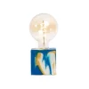Boutiques de musées Design-Lampe Tie&Dye - Bleu Pétrole et Jaune