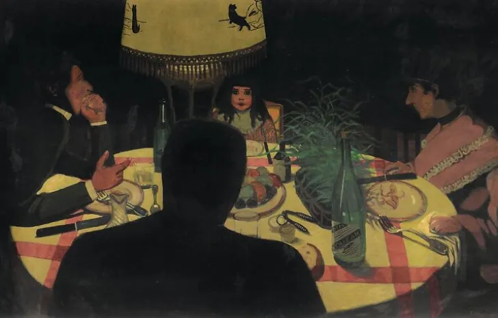 New Boutiques de musées Le Dîner, effet de lampe (panneaux acryliques)