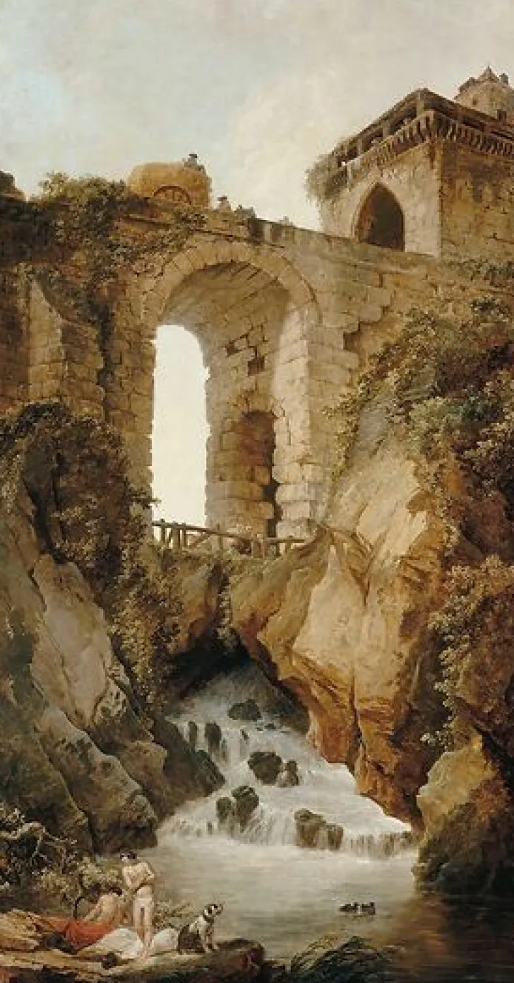 Boutiques de musées Toiles Sur Châssis|Panneaux Acryliques-Le grand pont ou le torrent (toiles sur châssis)