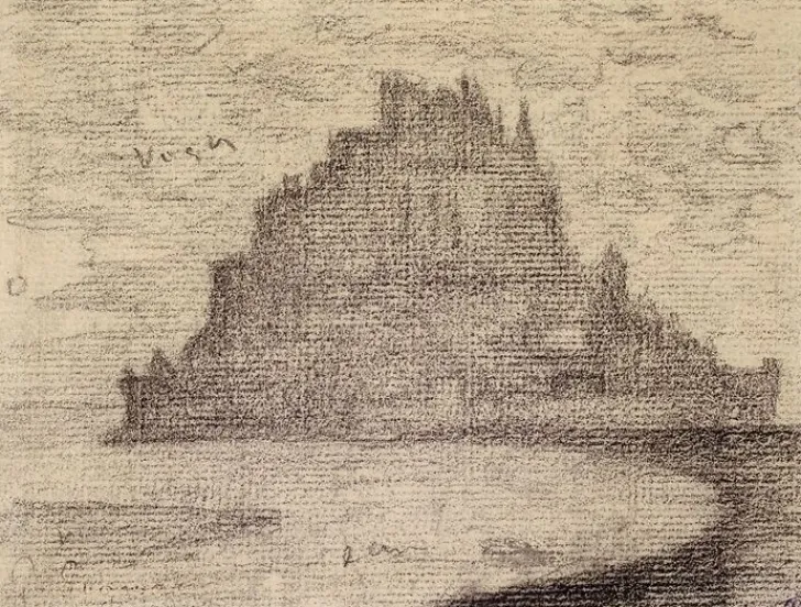 Boutiques de musées Panneaux Aluminium|Panneaux Acryliques-Le Mont de Saint-Michel dans la brume (panneaux aluminium)