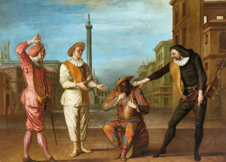 Best Boutiques de musées Le Tombeau de maître André : Arlequin soldat gourmand (affiches d'art)