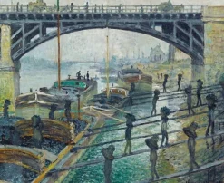 Boutiques de musées Affiches D'Art Encadrées|Toiles Sur Châssis-Les Déchargeurs de charbon (affiches d'art encadrées)