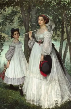 Boutiques de musées Affiches D'Art Encadrées|Affiches D'Art-Les Deux Soeurs ; portrait, dit aussi Les Deux Soeurs, 1863 (affiches d'art encadrées)