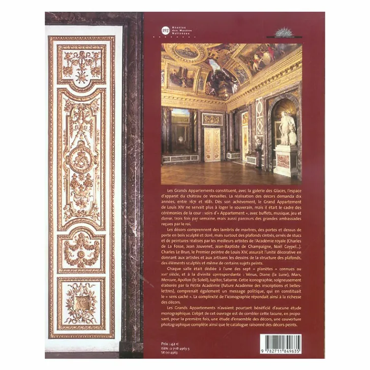Boutiques de musées Livres D'Art-Les grands appartements de Versailles sous Louis XIV - Catalogue des décors peints