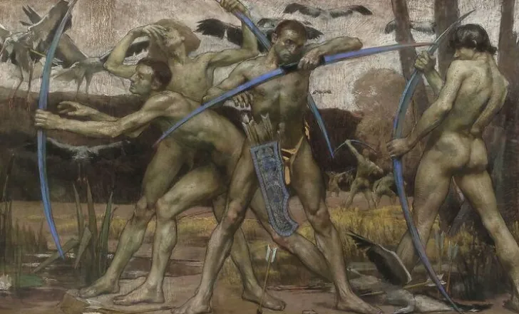 Boutiques de musées Panneaux Aluminium|Toiles Sur Châssis-Les Tireurs à l'arc (panneaux aluminium)