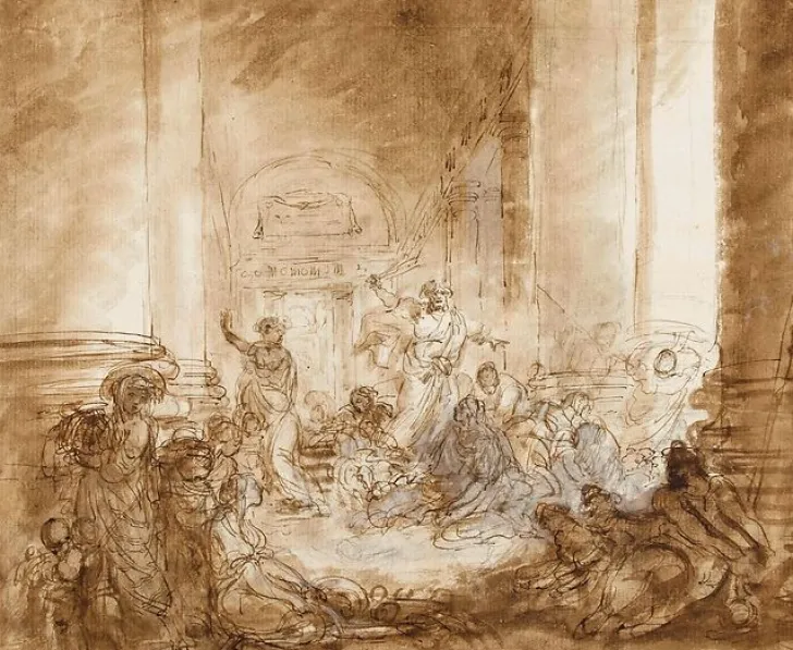 Online Boutiques de musées Les vendeurs chassés du Temple (toiles sans cadre)