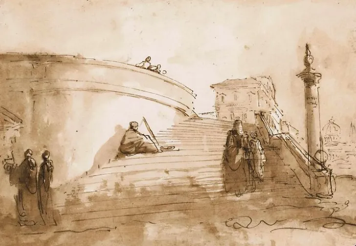 Online Boutiques de musées L'escalier tournant de la Trinité des Monts (toiles sans cadre)