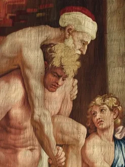 Boutiques de musées Panneaux Aluminium|Toiles Encadrées-L'incendie du Bourg, en 847 : Enée portant Anchise (panneaux aluminium)