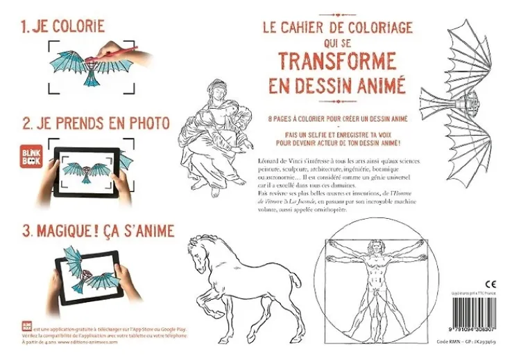 Best Boutiques de musées Léonard de Vinci - Cahier de dessin animé