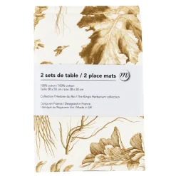 Online Boutiques de musées Lot de 2 sets de table L'Herbier du Roi Bronze - 38x50 cm