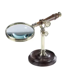 Boutiques de musées Loupe sur support Bois et bronze