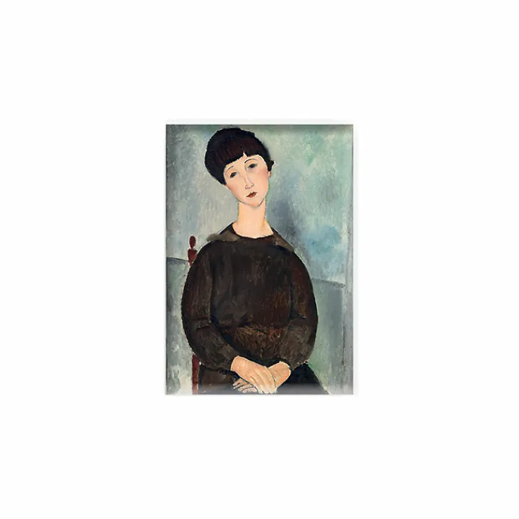 Boutiques de musées Magnets-Magnet Amedeo Modigliani - La chevelure noire, dit aussi Jeune fille brune assise, 1918