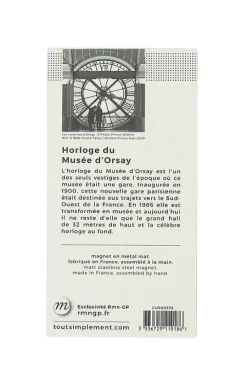 Outlet Boutiques de musées Magnet Horloge du musée d'Orsay - Argenté