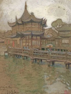 Boutiques de musées Panneaux Acryliques|Toiles Encadrées-Maison de thé à Shangaï (panneaux acryliques)