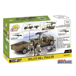 Boutiques de musées Loisirs Créatifs-Maquette Willys MB et trailer - Cobi Historical Collection World War II