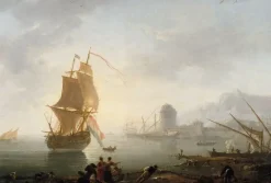 Hot Boutiques de musées Marine, le midi, pêcheurs tirant un filet (affiches d'art encadrées)