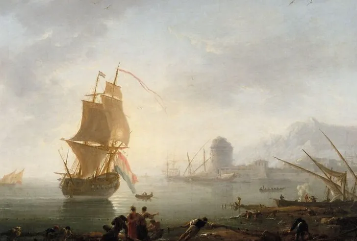 Hot Boutiques de musées Marine, le midi, pêcheurs tirant un filet (affiches d'art encadrées)