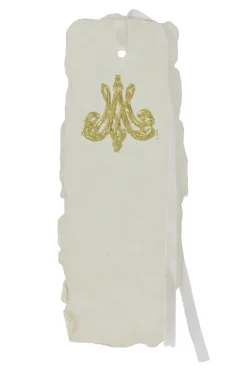 Boutiques de musées Cartes Et Marques Pages-Marque-page papier bouilli en cuve - Monogramme de Marie-Antoinette - Beige