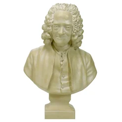 Boutiques de musées Art Européen|Moulages En Plâtre-Moulage Buste de Voltaire avec perruque