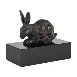 Boutiques de musées Art Européen-Moulage Lapin couché Barye