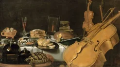 Boutiques de musées Panneaux Acryliques|Toiles Encadrées-Nature morte aux instruments de musique (panneaux acryliques)