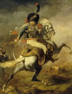 Boutiques de musées Panneaux Acryliques|Toiles Sans Cadre-Officier de chasseurs à cheval de la garde impériale chargeant (panneaux acryliques)