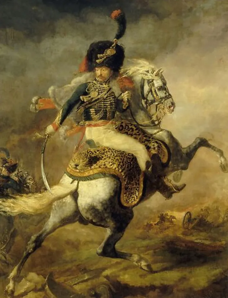 Boutiques de musées Panneaux Acryliques|Toiles Sans Cadre-Officier de chasseurs à cheval de la garde impériale chargeant (panneaux acryliques)