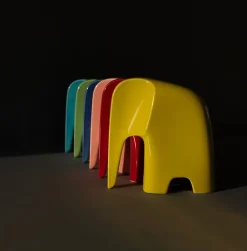 Boutiques de musées Design|Art De La Maison-Olifant - Éléphant en porcelaine - Jaune soleil - Caussa