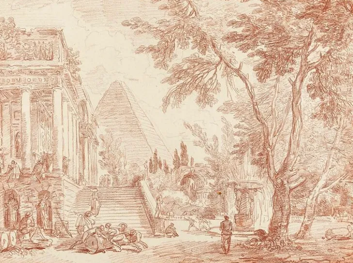 Boutiques de musées Toiles Encadrées|Affiches D'Art-Palais et fontaine dans un parc (toiles encadrées)