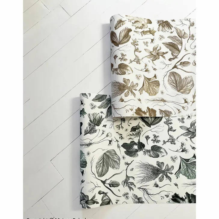 Boutiques de musées Art De La Maison-Papier peint intissé Herbier du roi - Bronze - 270 x 53 cm - Maison Baluchon