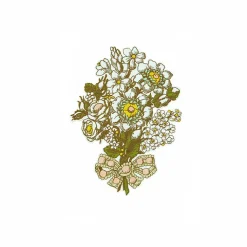 Outlet Boutiques de musées Patch brodé thermocollant Galerie des modes Bouquet - 15 x 20 cm