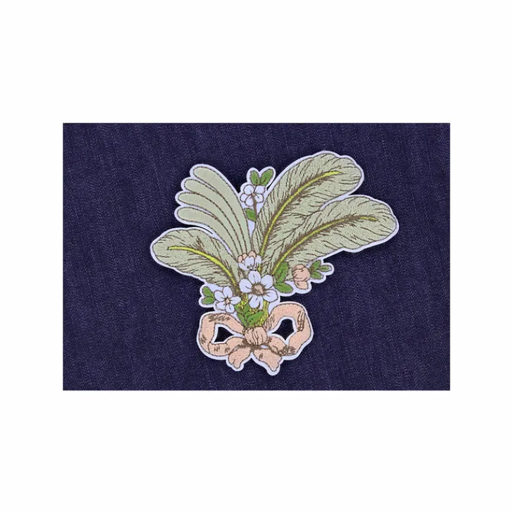 Boutiques de musées Patch brodé thermocollant Galerie des modes Plume - 11 x 10 cm