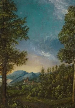 Boutiques de musées Panneaux Aluminium|Toiles Encadrées-Paysage au château (panneaux aluminium)
