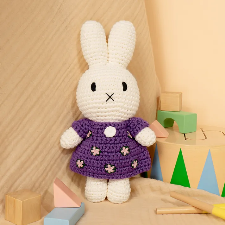 Boutiques de musées Peluches-Peluche crochet Miffy Robe Nymphéas