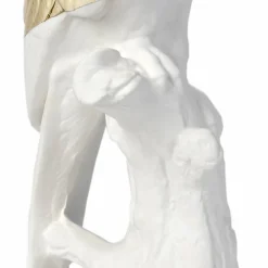 Boutiques de musées Perroquet blanc/doré en porcelaine - Pols Potten