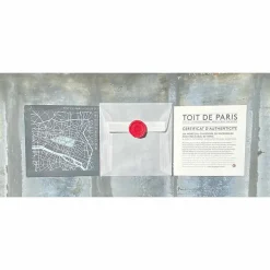 Discount Boutiques de musées Plaque de zinc Focus Paris 2e arrondissement - Toit de Paris - 12 x 12 cm