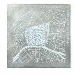 Sale Boutiques de musées Plaque de zinc Focus Paris 8e arrondissement - Toit de Paris - 12 x 12 cm