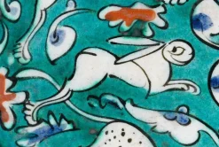 Sale Boutiques de musées Plat à décor de lion, lièvres et animaux fantastiques sur fond vert I/II (affiches d'art)