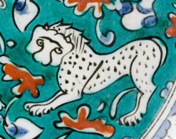Boutiques de musées Toiles Sur Châssis|Affiches D'Art-Plat à décor de lion, lièvres et animaux fantastiques sur fond vert II/II (toiles sur châssis)