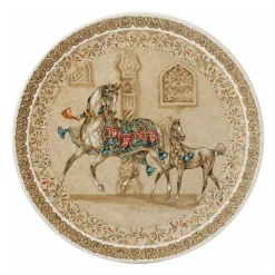 Boutiques de musées Art De La Table-Plat à gâteaux - Chevaux du vent Ø30 cm - Faïencerie de Gien