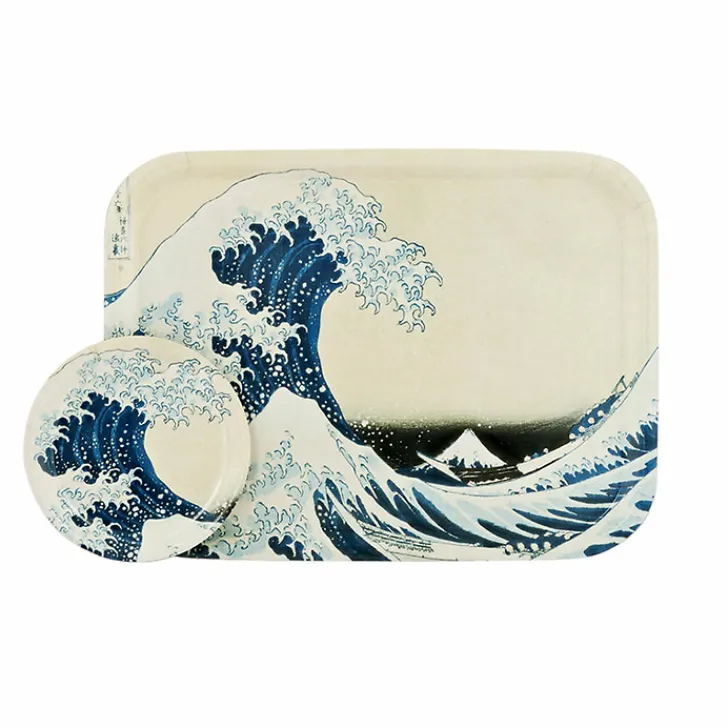 Clearance Boutiques de musées Plateau Katsushika Hokusai - La grande vague - 27x20 cm