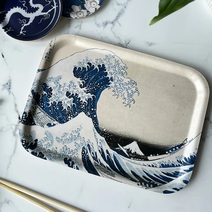 Clearance Boutiques de musées Plateau Katsushika Hokusai - La grande vague - 27x20 cm